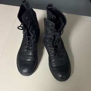 Black Leather Men's Boots